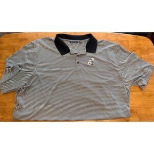 Cutter & Buck New Orleans Saints Striped Polo Shirt Mens 4XT Black White Mascot